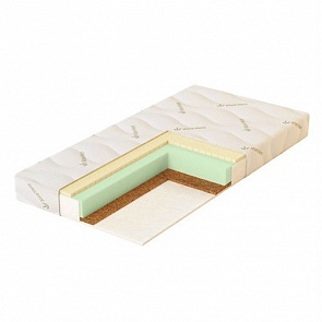 Матрас детский Organic & Aloe vera, размер 120 х 60 см. (Plitex, ОРГ-17/1)